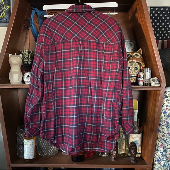 Rails Red Tartan Plaid Button Down size large - Picture 4 of 5